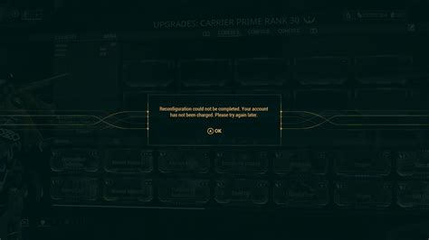 Can't apply forma to my carrier prime - Nintendo Switch Bugs - Warframe ...