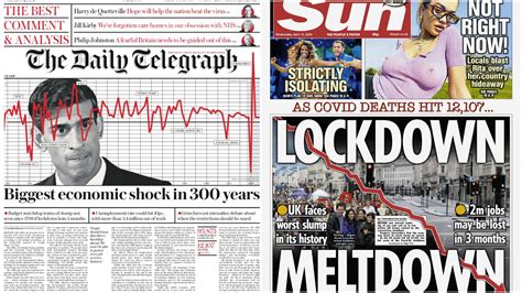 Lockdown Meltdown Coronavirus Economy Impact Leads Papers Itv News