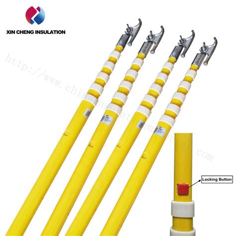 High Voltage Telescopic Fiberglass Triangle Electrical Hot Operating Fold Hot Stick And