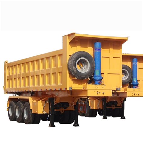 Rear Hydraulic Cubic Meter Axles Dump Tipper Semi Trailers For