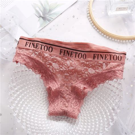 Finetoo Women S Sexy Cotton Panties Low Waist With Lace Hipster Lingerie Shopee Philippines