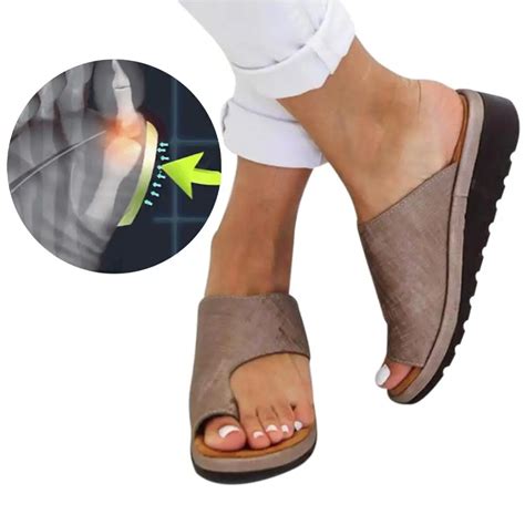 Oeak Women Slippers Orthopedic Bunion Corrector Sandals Summer Wedges
