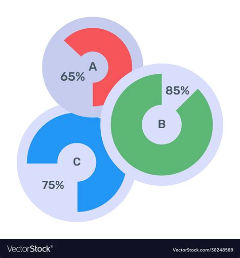 percentage chart royalty  vector image vectorstock