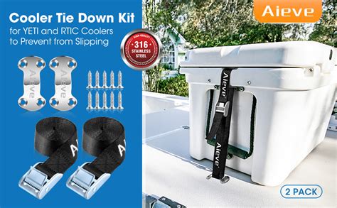 Amazon Aieve Cooler Tie Down Straps Kit Ice Chest Lock Bracket