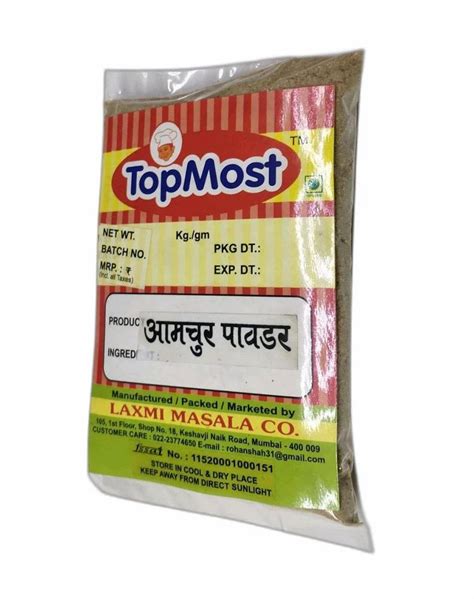 Amchur Masala Powder Packaging Type Packet Packaging Size G At