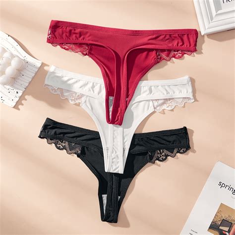Cincik Pcs Women Panties G String Lingerie Sexy Lace Thongs Soft Female Underwear Sexy Pantys
