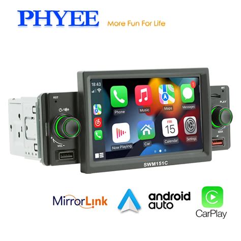 Din Carro R Dio Carplay Android Auto Polegada Mp Player Bluetooth