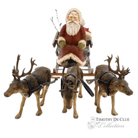 Real Santa Claus With Reindeers