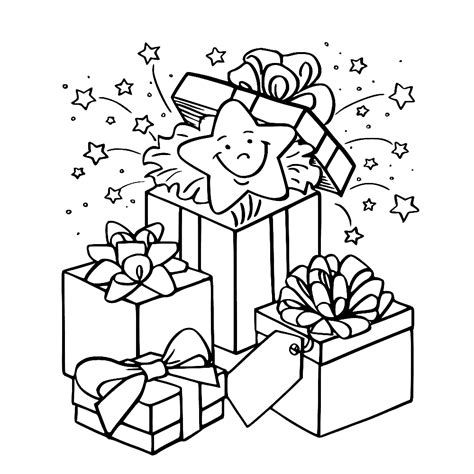 Cadeautjes Kleurplaat Kleur