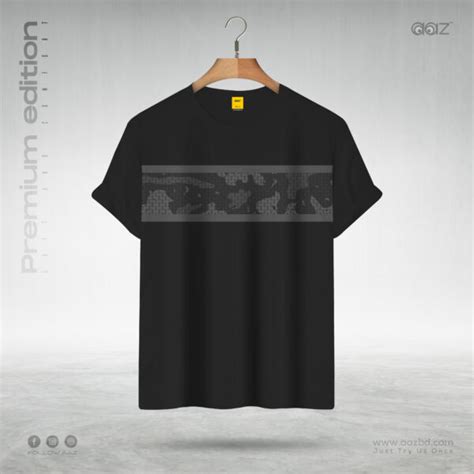 Premium Half Sleeve T Shirt Black Army Aaz