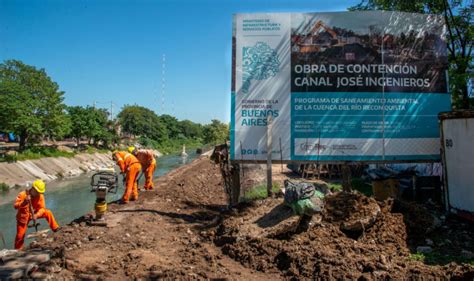 Avanza La Obra De Contención En El Canal José Ingenieros En San Martín