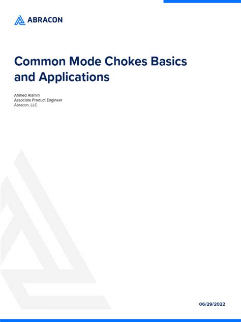 Common-Mode-Chokes-Basics-and-Applications | PDF | Electromagnetic ...