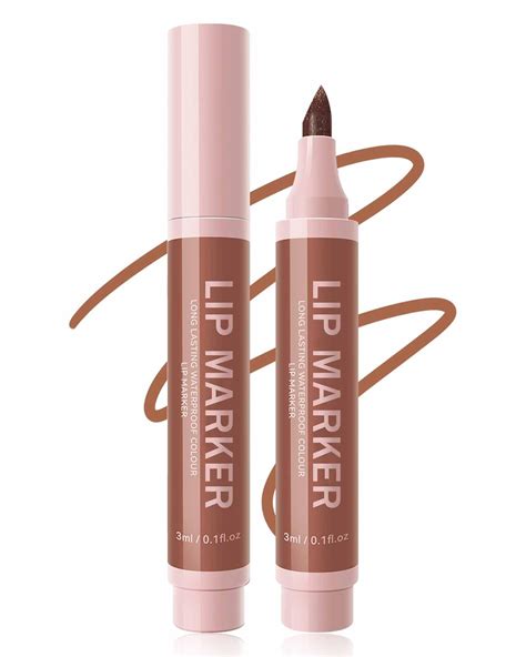 Amazon Lip Stain Marker Pen 1Pcs Nude Brown Lip Tint Stain Liquid