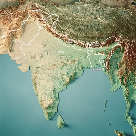 Topographic Map Of Indian Subcontinent at Susan Keefe blog