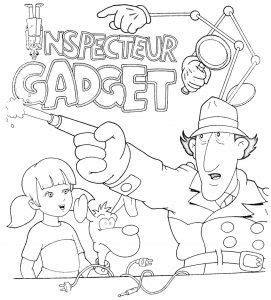 Dibujos de Inspector Gadget para colorear 3 Educación artística