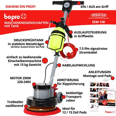 Bopro Z12C Floorboy Einscheiben Reinigungs Und Poliermaschine