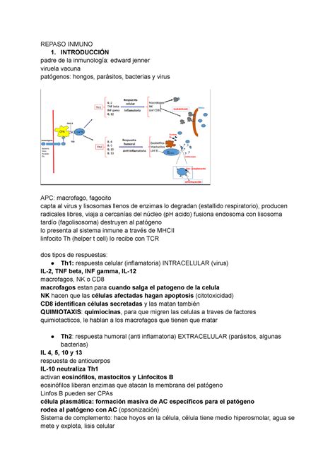Repaso Inmuno Repaso Inmuno Introducci N Padre De La Inmunolog A