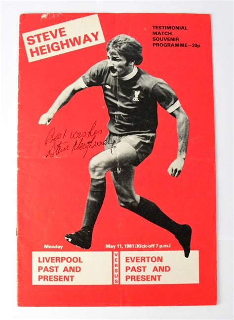 Lot 461 - STEVE HEIGHWAY; a testimonial programme