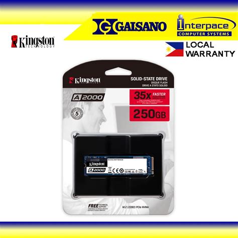 Kingston 250GB M.2 2280 Nvme Internal SSD PCIe SA2000M8/250G | Shopee ...