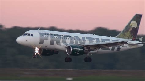 Frontier Airlines N932FR A319 Landing Portland Airport PDX YouTube