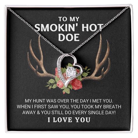 Smokin Hot Doe Hunt Is Over Necklace Forever Love Necklace K White Gold Or K Yellow