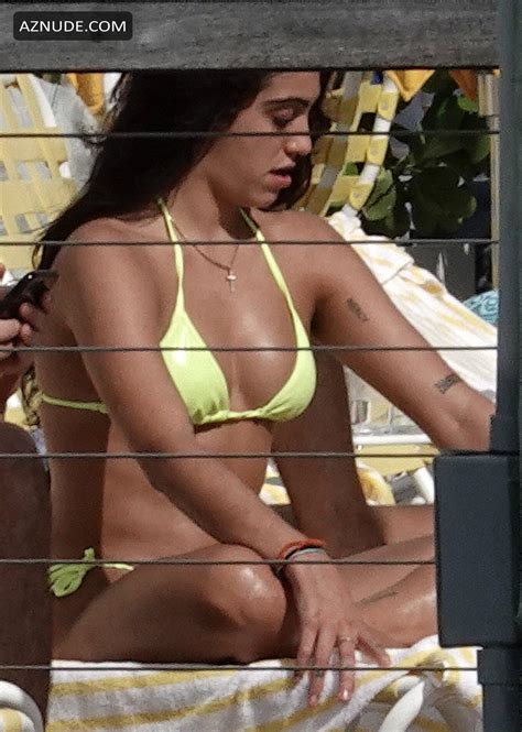 Lourdes Leon Wears A Yellow Bikini As She Works On Her Tan With Her Boyfriend In Miami Aznude