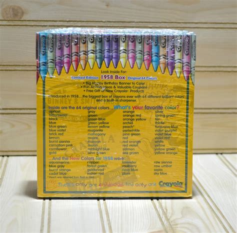 Vintage 40th Birthday Crayola Crayons 64 Box Limited Edition Etsy