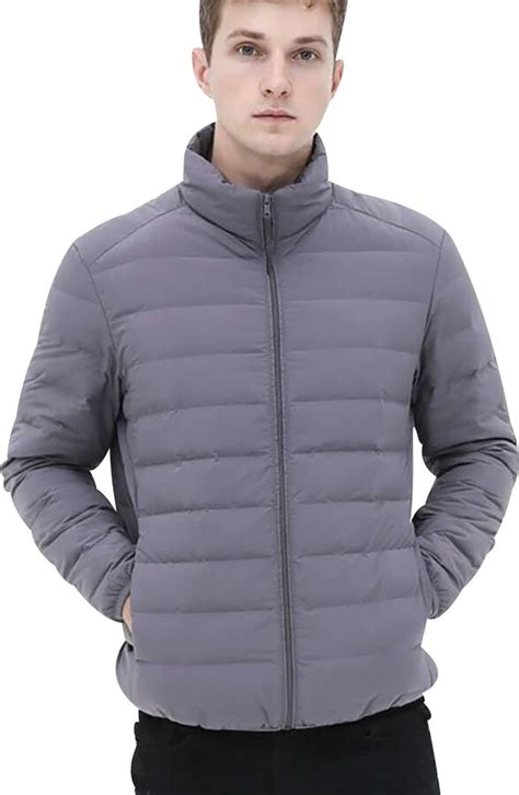 Peuignao Mens Lightweight Puffer Jacket Packable Down Jacket Men Quilted Jacket Light Padded