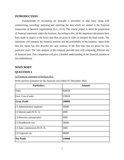 Accounting Fundamentals Financial Statements And Ratio Analysis