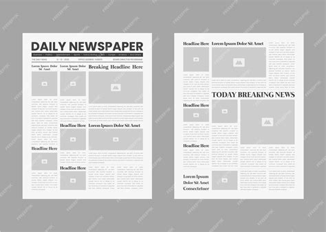 premium vector newspaper layout template   daily news layout