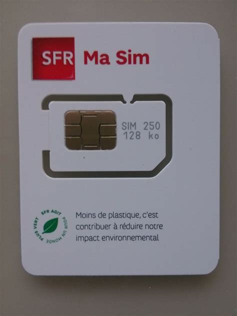 Carte sim prépayée sfr 4G 10 de crédit inclus sans abonnement ni