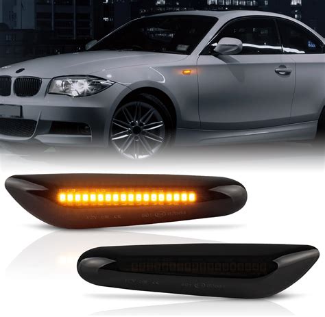 Gsrecy Dynamic Amber Led Front Fender Side Marker Light Sequential