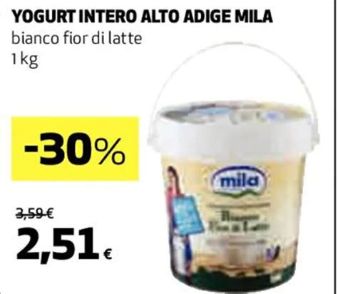 Yogurt Intero Alto Adige Mila Bianco Fior Di Latte Kg Offerta Di Coop