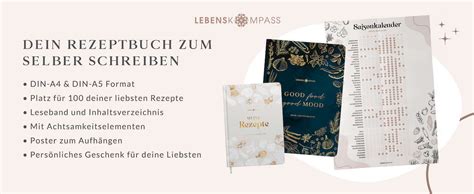 Lebenskompass Rezeptbuch A Zum Selberschreiben Salt Mit