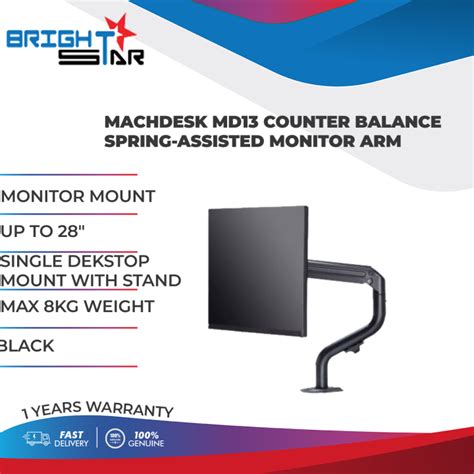 Monitor Mount Machdesk Md13 Counter Balance Spring Assisted Monitor