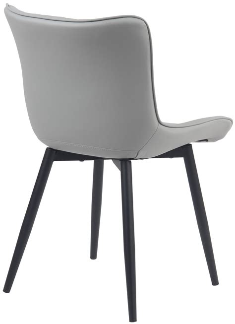 Silla De Comedor Brady En Polipiel Simil Cuero Gris 62X50X80 5 Cm