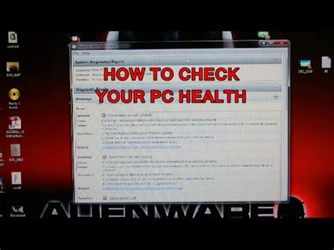 How To Check Your Pc Health Status For Windows Youtube