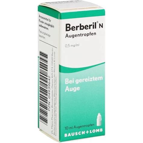 Berberil N Augentropfen Augentropfen Ml Bei Onfy De Kaufen