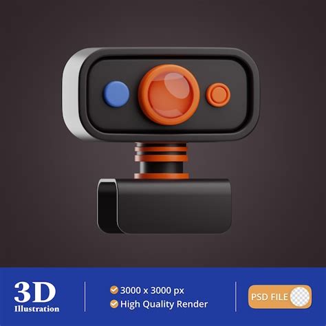 Premium Psd Content Creator Webcam Illustration D