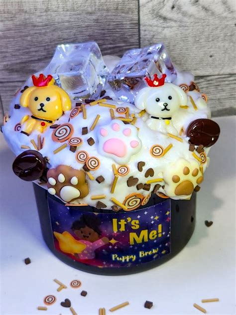 Puppy Brew Butter Slime Dog Slime Latte Themed Brown Slime Scented