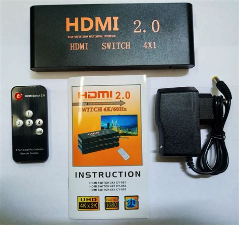 HDMI 2.0 Свитчер 4-1 (сумматор) 2К-4К
