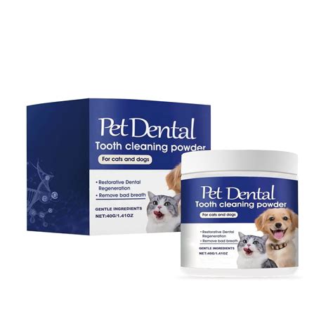 Pet Teeth Breath Cleaner & Fresher Powder for Dogs & Cats, Remove