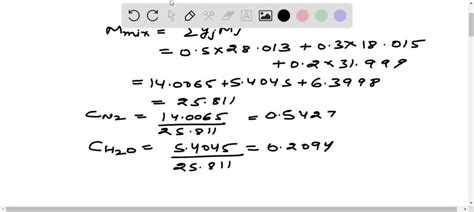 Solved A Gas Mixture At 20 ∘ C 125 Kpa Is 50 N2 30 H2 O And 20