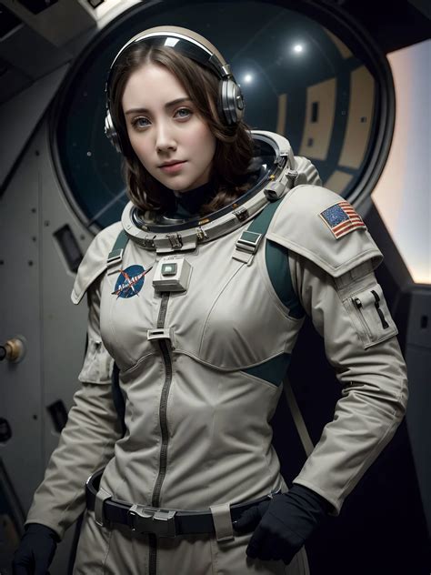 Arafed Woman In A Space Suit Standing In A Space Station Seaart Ai