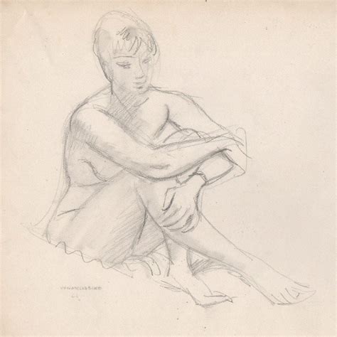 Vanmelkebeke Jacques Pencil Sketch Of A Naked Woman Catawiki
