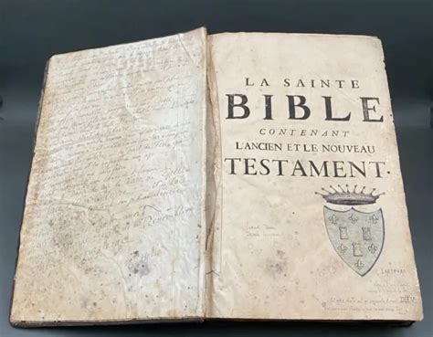 LIVRE LA SAINTE Bible Ancien Et Nouveau Testament G Desprez XVIIIe