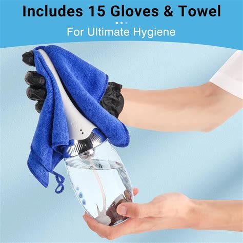 Tilcare Kit de ducha para enema y vaginal ducha anal eléctrica con 3 ajustes de velocidad y