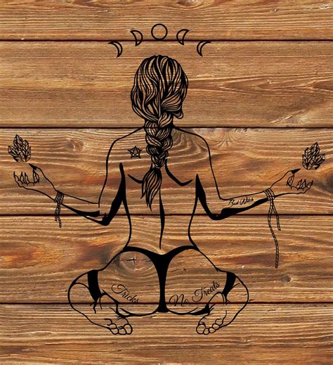 PNG SVG File Wiccan Witch Wicca Sexy Naked Woman Etsy