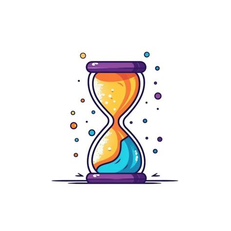 Premium AI Image A Colorful Hourglass With Bubbles And Bubbles Coming