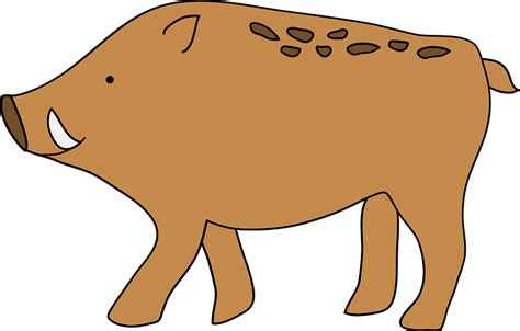 Wild Boar Free Vector Clipart Images On